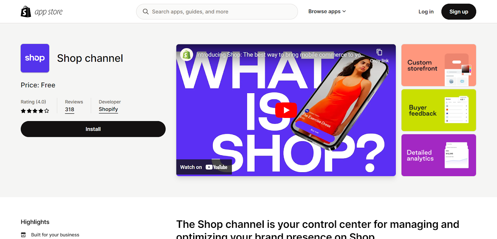 Shop Channel plugin