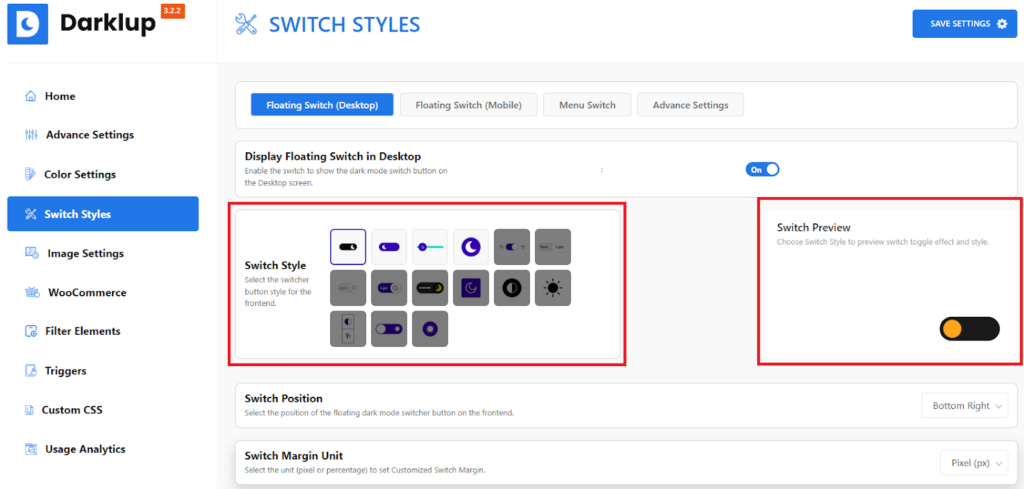 Choose the Switch Styles