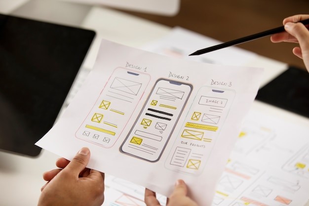 UX content structured in app