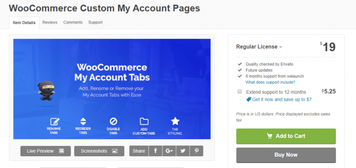 WooCommerce Custom My Account Pages