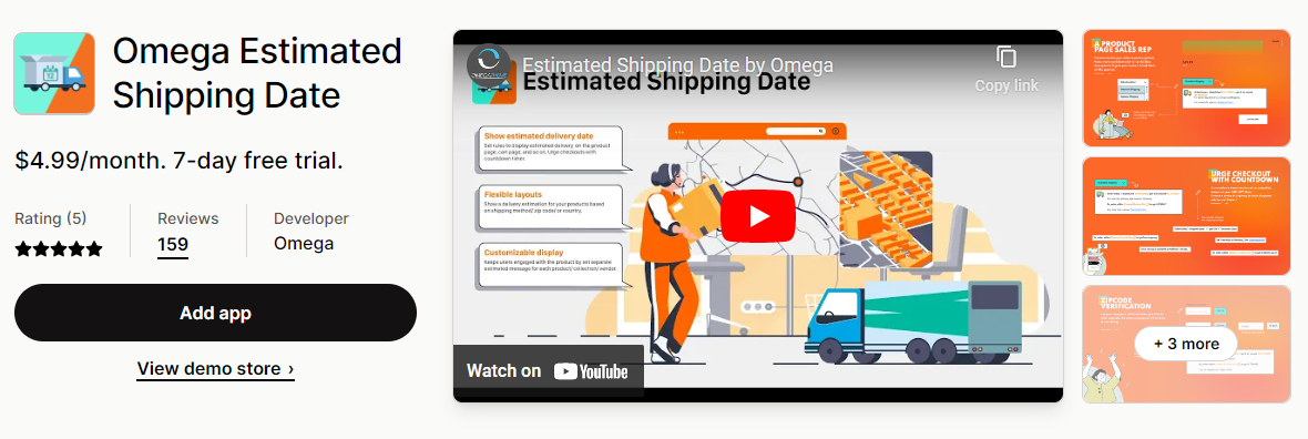Omega Estimated Shipping Date