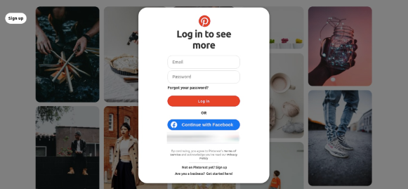 Click Connect once you've created the Pinterest business account