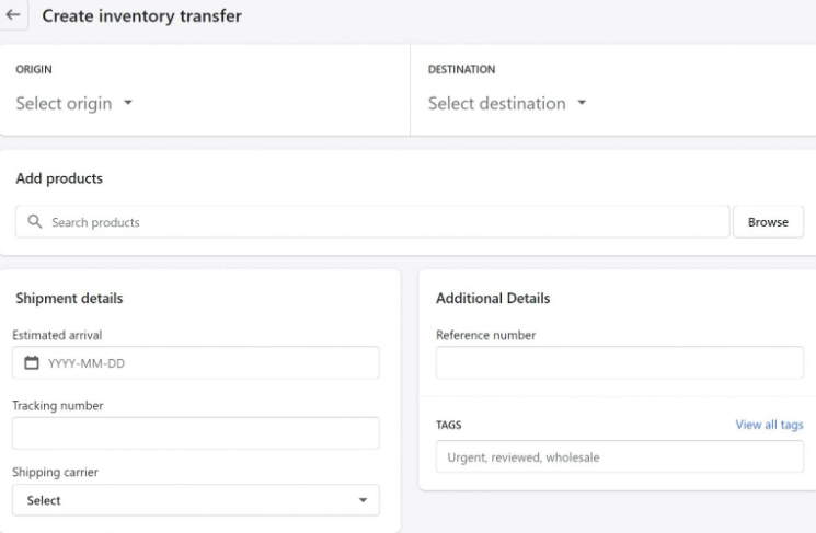 Managing Transfers from Suppliers - step 2