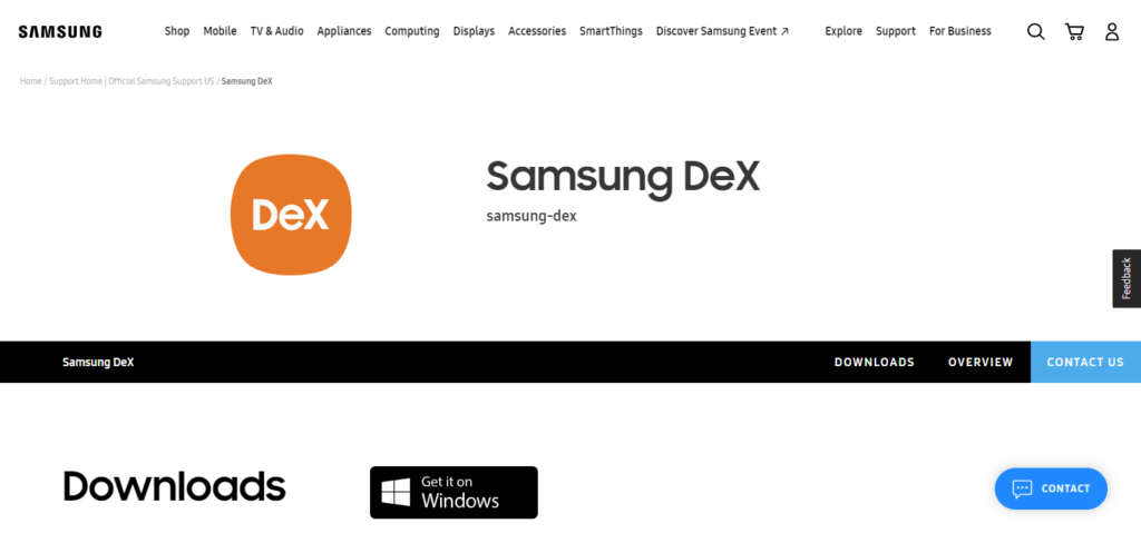 Samsung Browser (Dex Mode)