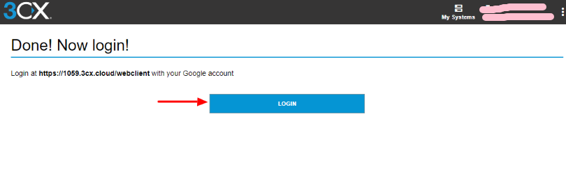 log in to the client page with your Google account
