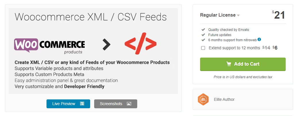WooCommerce XML - CSV Feeds