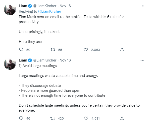 Avoid Large Meetings