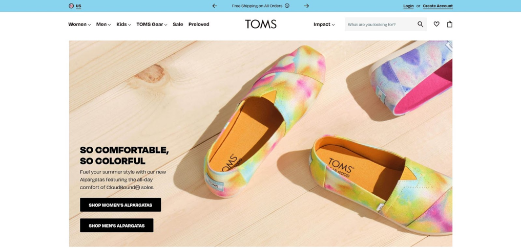 TOMS homepage