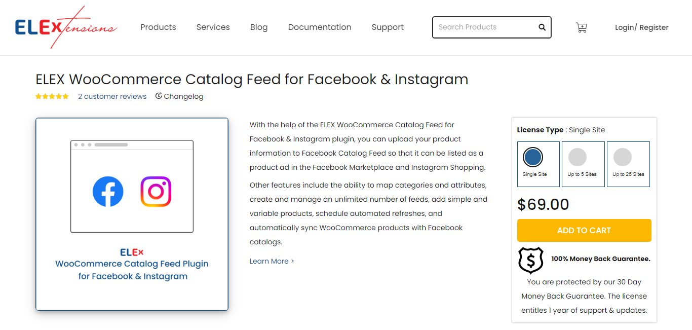 ELEX WooCommerce Catalog Feed for Facebook and Instagram