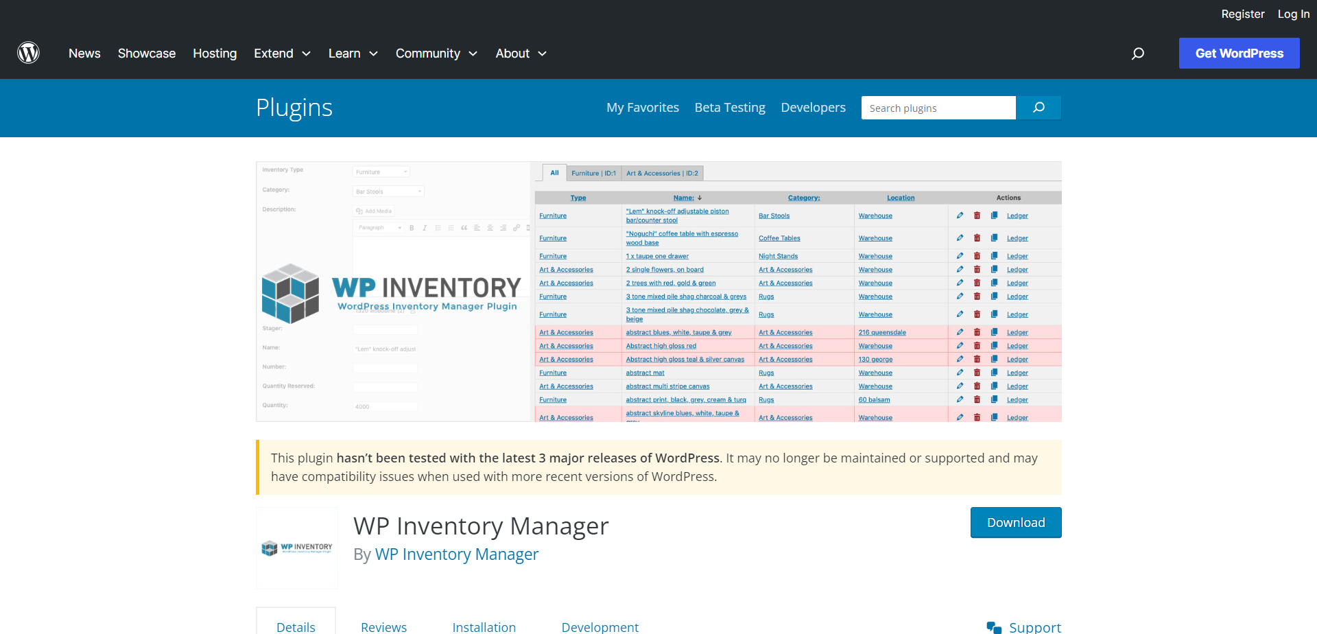 WP Inventory Manager