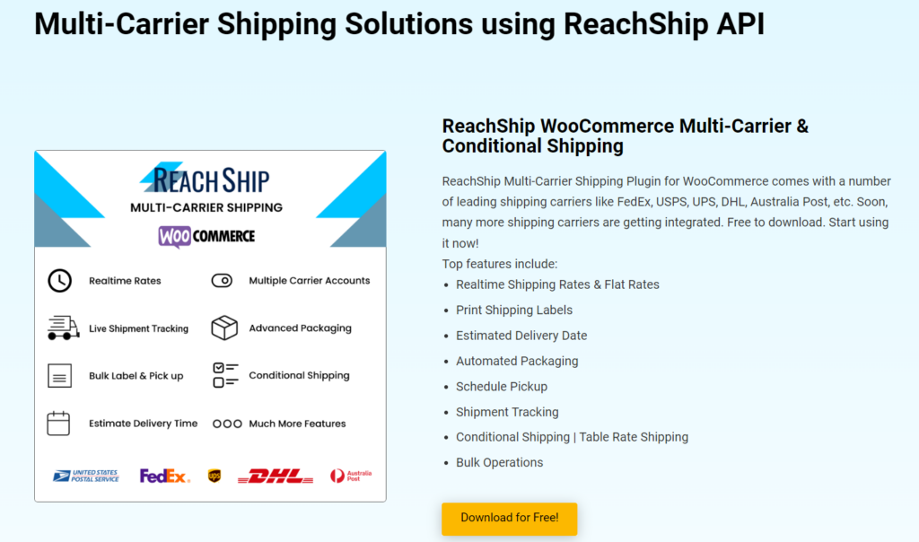 reachship multicarrier shipping 