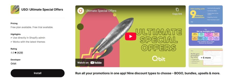 Ultimate SHop Offers Shopify app