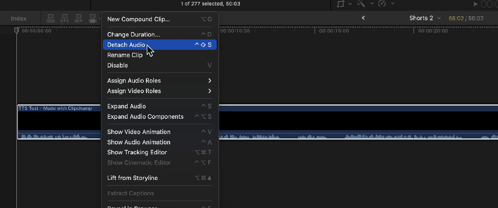 Detaching audio from the video