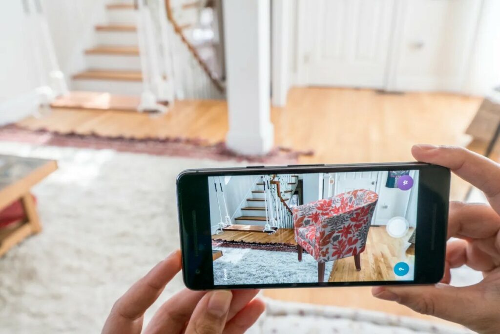 furniture retailers use AR to help customers visualize how a piece of furniture would look in their space before making a purchase.