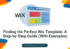 Choosing the perfect Wix Template