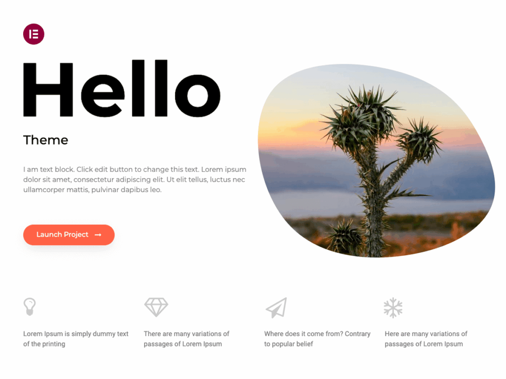 Hello WordPress theme