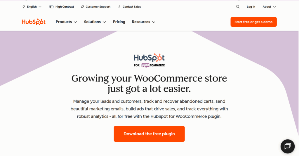 Hubspot Home Page