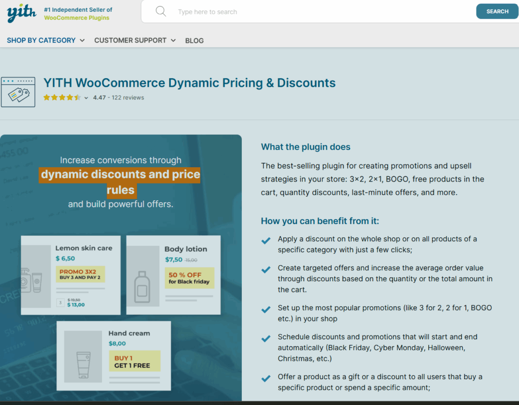 YITH WooCommerce Dynamic Pricing & Discounts Page 