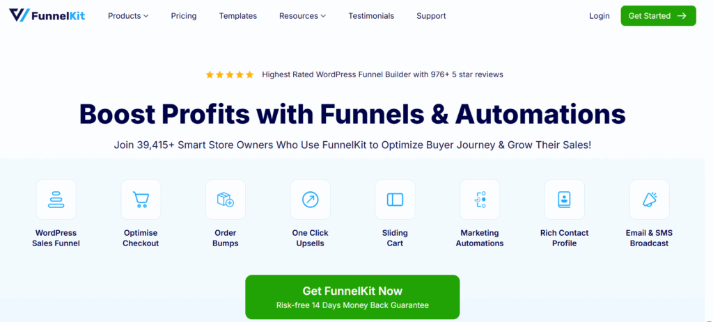 Funnel Builders Home Page
