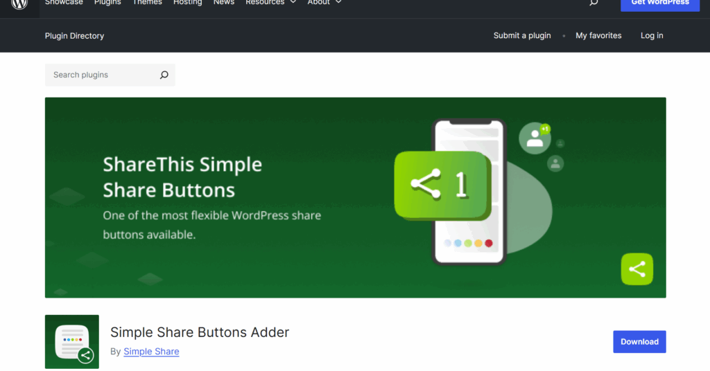 Simple Share Buttons Adder Page