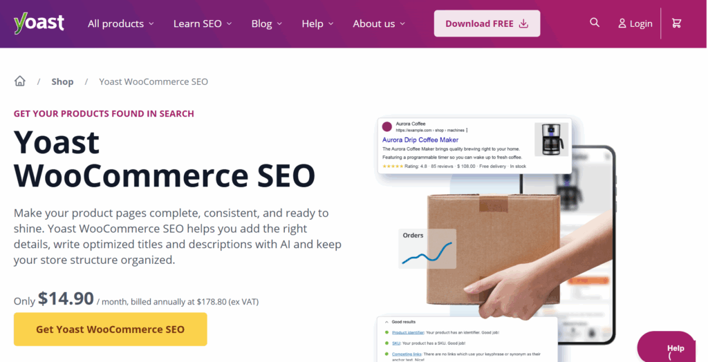 Yoast SEO Page