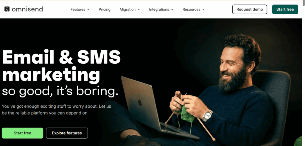Omnisend Home Page