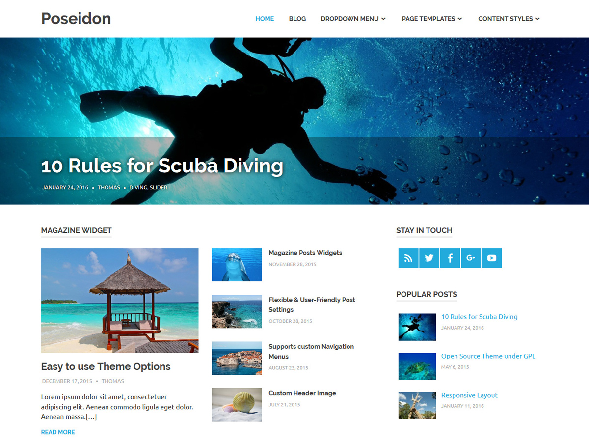 Poseidon theme for WordPress
