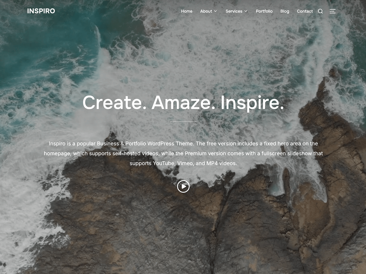 Inspiro free wordpress theme for blogs