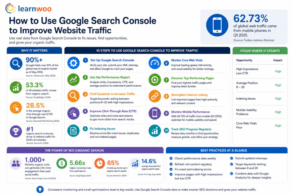 How to Use Google Search Console infographics
