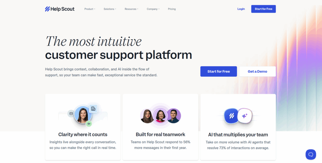 Help Scout customer support dashboard