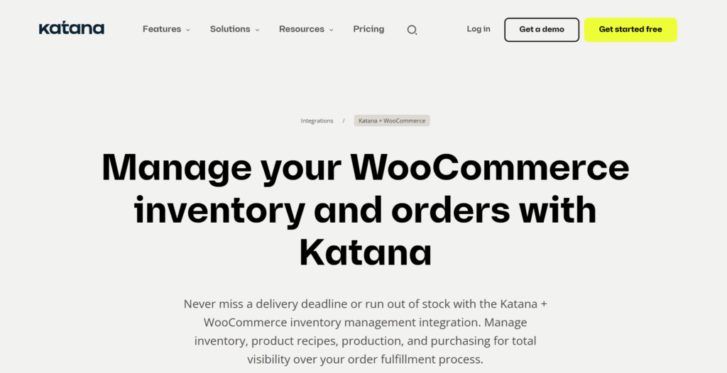 Katana Cloud Inventory dashboard page