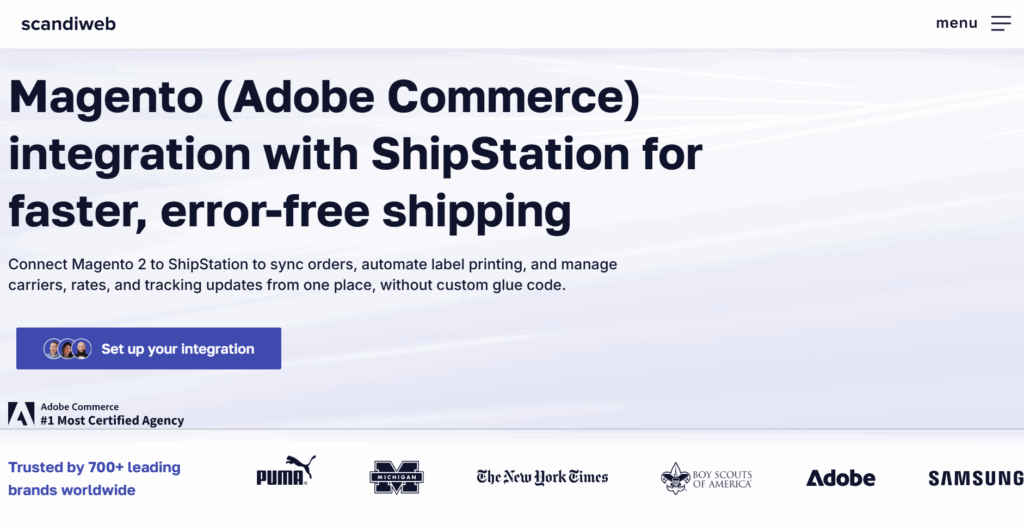 ShipStation Magento Integration page