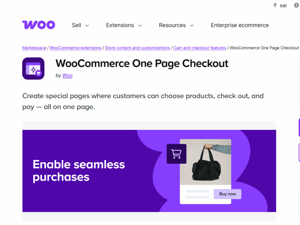 WooCommerce One Page Checkout page