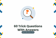 60 Trick Questions With Answers - magnifying glass over a question mark
